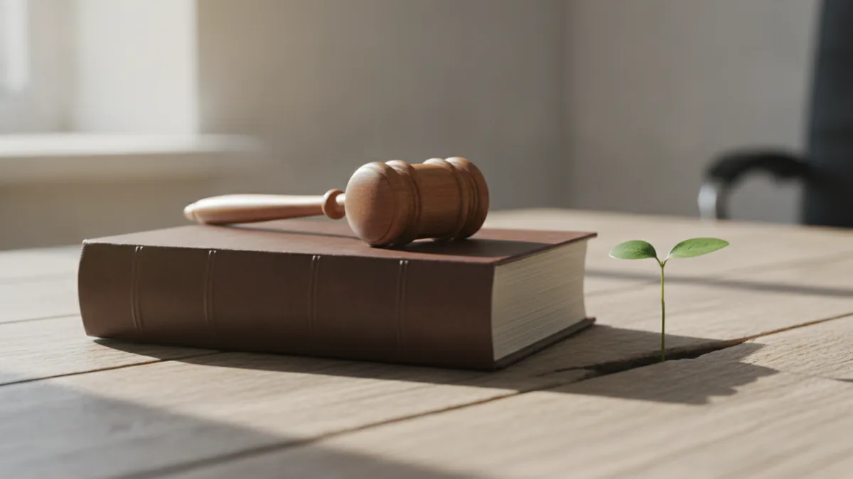 Libro de leyes, mazo y brote verde: novedades de la LSO 2026
